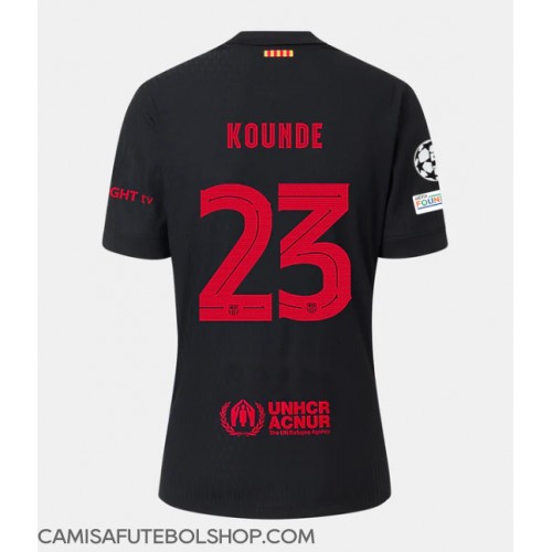 Camisa de time de futebol Barcelona Jules Kounde #23 Replicas 2º Equipamento 2024-25 Manga Curta